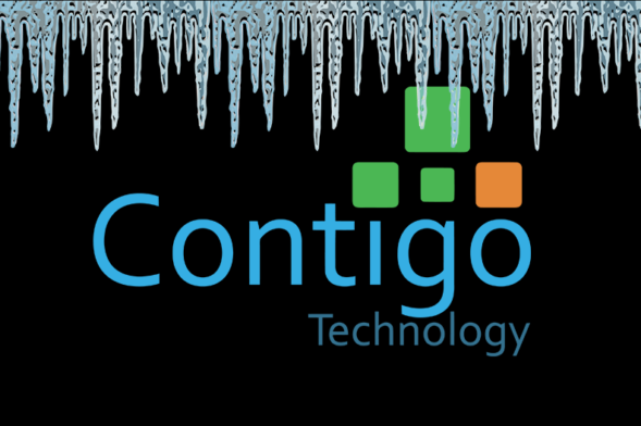 contigo technology logo with icicles