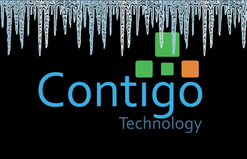 contigo technology logo with icicles