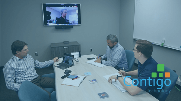 Contigo Technology employees having a video conference
