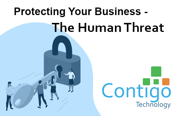 protect your business from the human threat graphic
