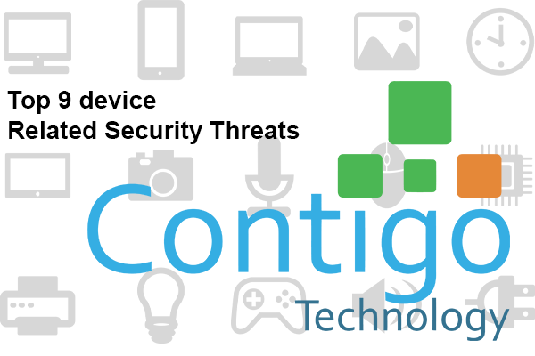 top 9 device related security threats graphic