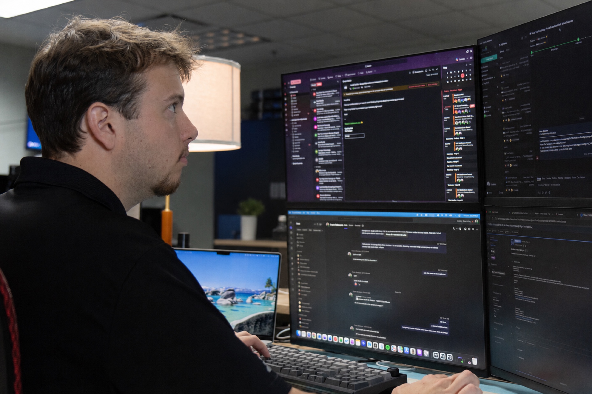 Contigo Technology technician monitoring vendor systems